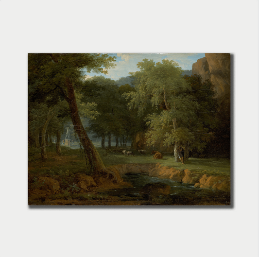 Woodland Scene with Nymphs and a Herm, Jean-Victor Bertin